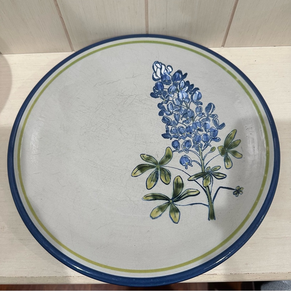 Louisville Stoneware Texas Bluebonnet Dinner Plate